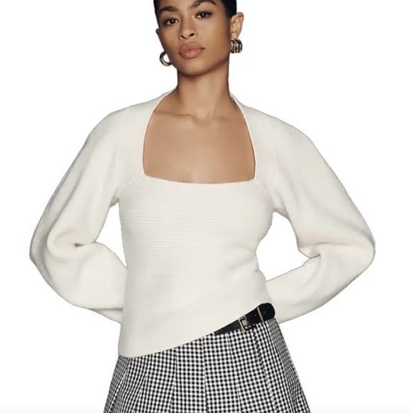 Maeve Tops - Maeve Square-Neck Wide-Sleeve Sweater